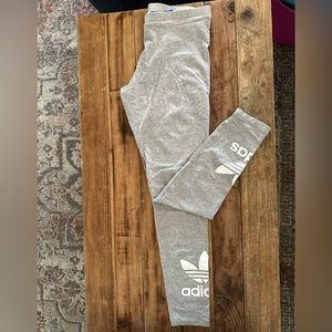 Adidas light gray leggings. Small.
